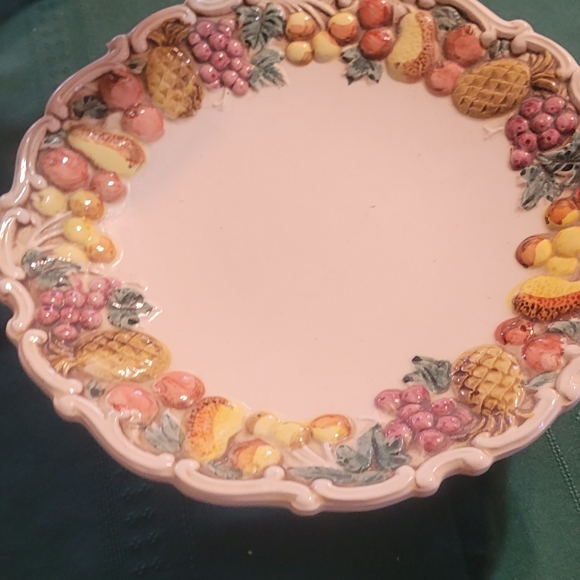 Lefton Copeland Cake Stand Plste Fruit Design 1960 Wedding Shower Decor - Picture 3 of 5